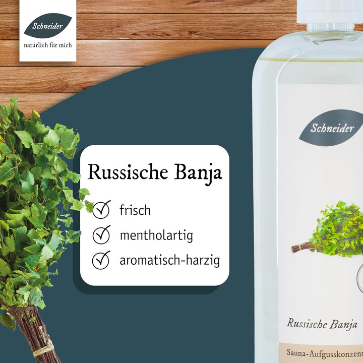 Saunabedarf Schneider - Aufgusskonzentrat, Saunaaufguss Russische Banja