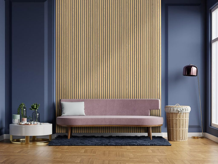 Akustikpaneele AURA Core Oiled Oak 240x60cm | Wandpaneele Holzoptik grau | MDF &amp; Filz Wandpanel | ac
