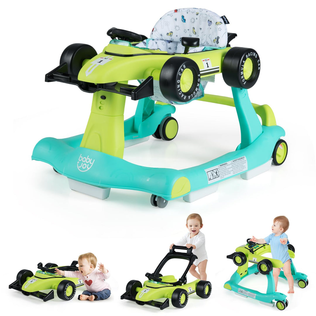GIANTEX 4 in 1 Lauflernhilfe, Lauflernwagen klappbar mit einstellbarer Höhe &amp; Geschwindigkeit, Baby