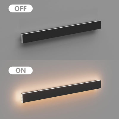 Klighten Lange LED Wandleuchte Aussen/Innen, Schwarz Aussenwandleuchten, Aussenleuchte IP65, Wandlam