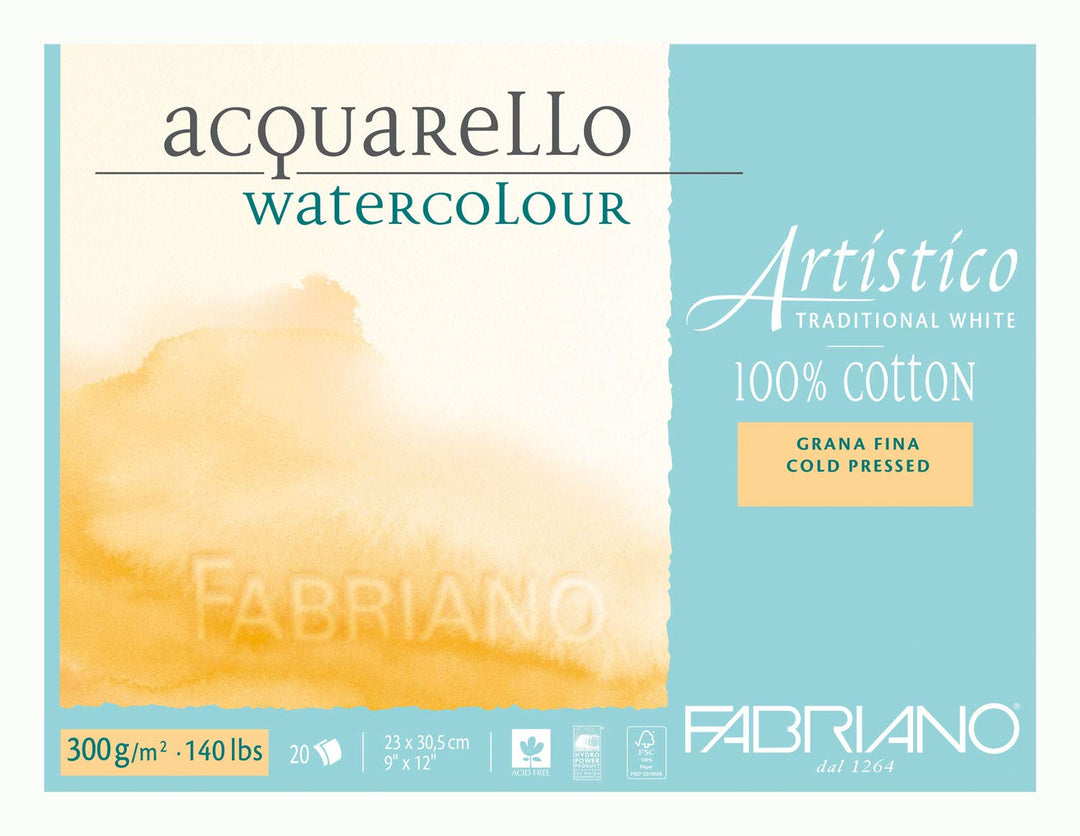 Honsell 30012330 - Fabriano Artistico Acquarello Watercolour, hochwertiger Künstler - Aquarellkarton