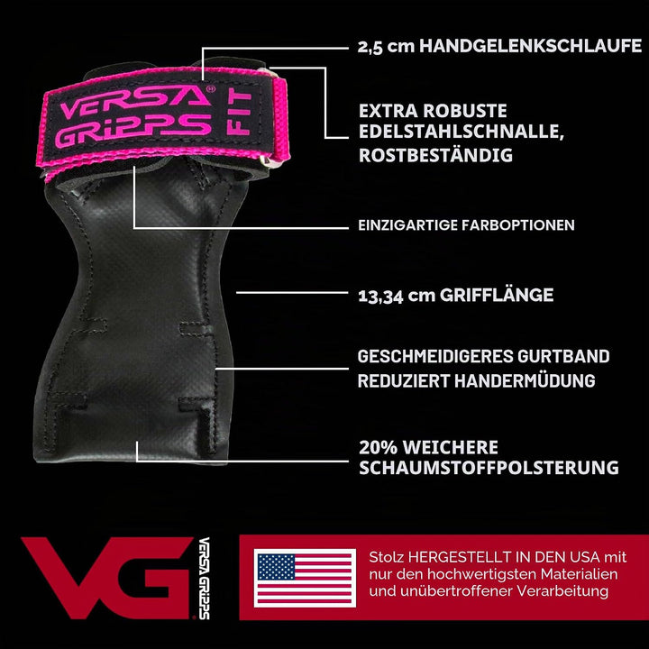 Versa Gripps® FIT Authentisch. Das Beste Trainingszubehör der Welt. IN DEN USA HERGESTELLT Pink Med/