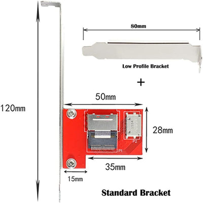 xiwai PCI-Express 4.0 Mini SAS SFF-8087 auf Oculink SFF-8611 SFF-8612 PCBA-Buchsenadapter mit Halter