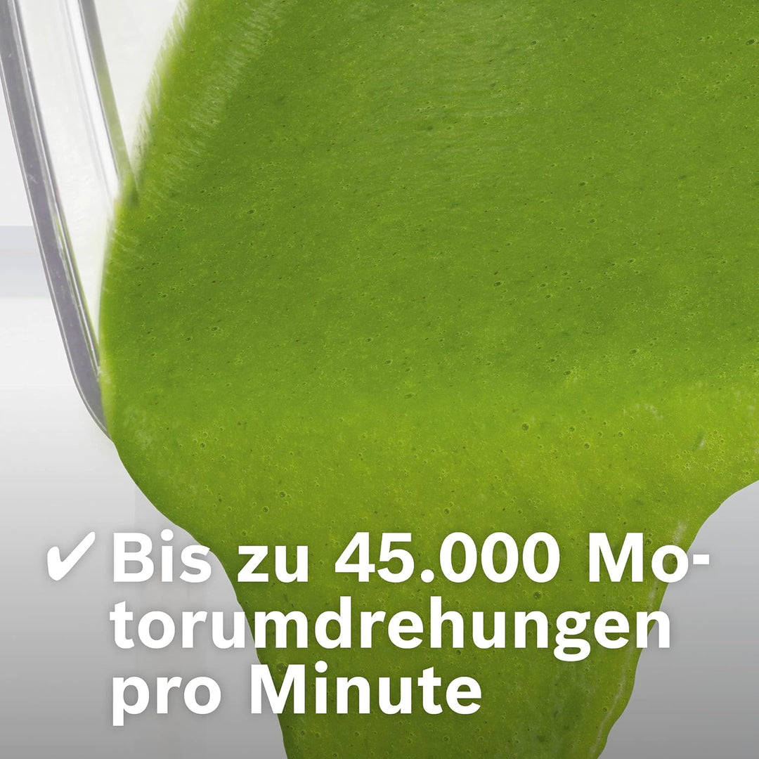 Bosch Standmixer VitaBoost MMBH4P3B, 6-Klingen-Edelstahlmesser, 2,5l Tritan-Mixbehälter, Stopfer, 3