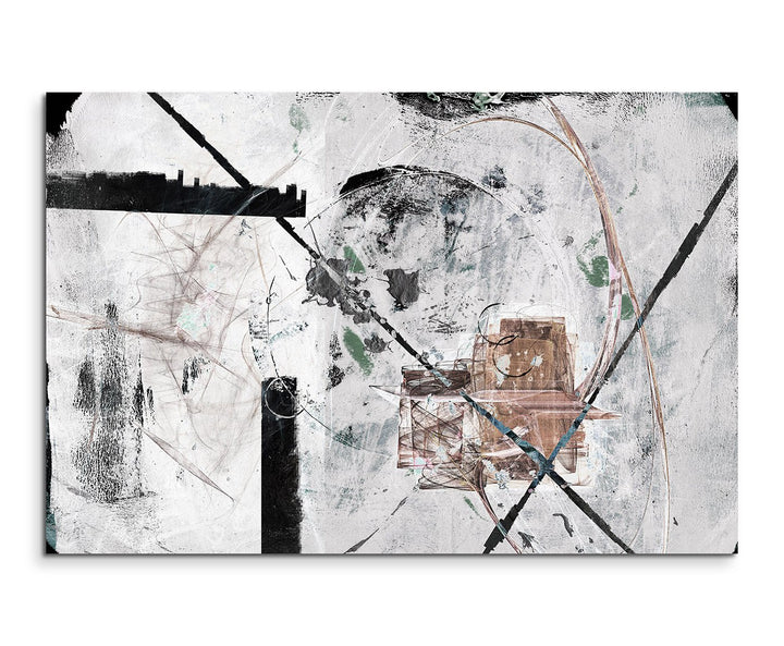 Paul Sinus Art 80x60cm Fotoleinwand Leinwanddruck Kunstdruck Wandbild weiss grau schwarz braun Stric