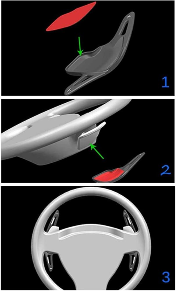 2 Stücke Lenkrad Schaltwippen Verlängerung Schaltpaddel,MoreChioce Aluminium Shift Paddle Schaltwipp