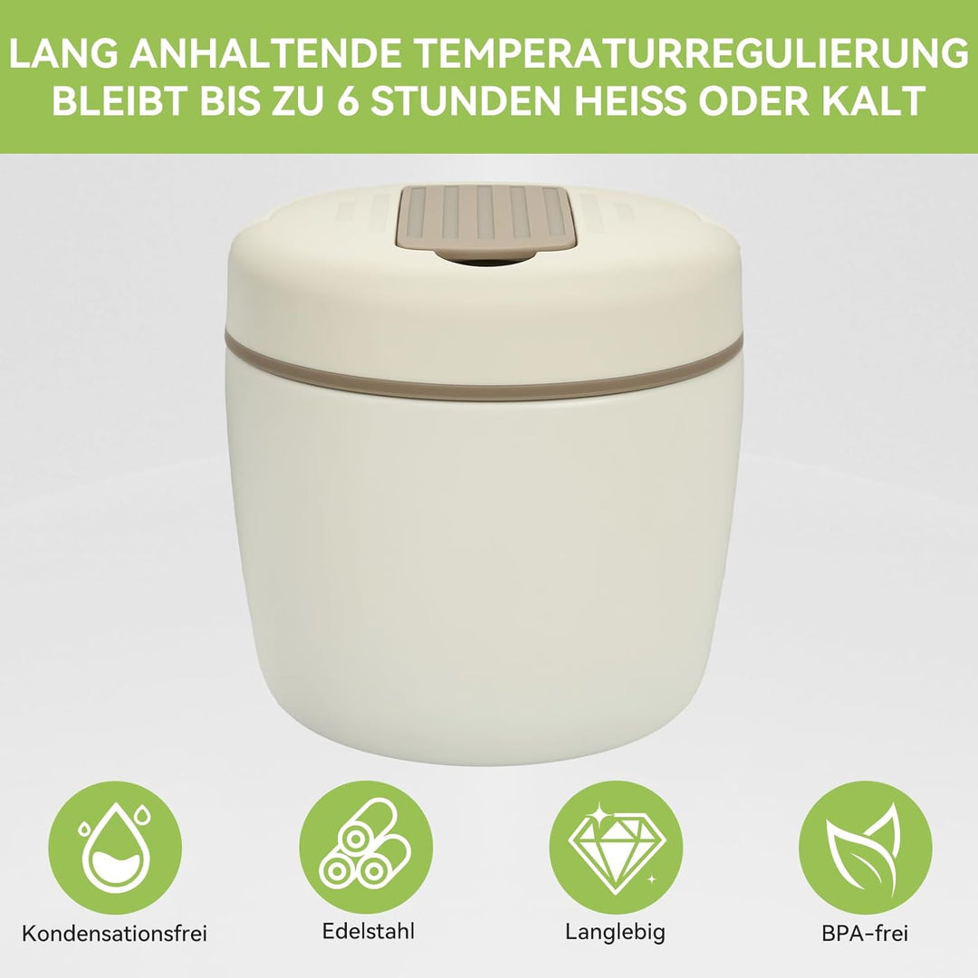 OTraki Thermobehälter Essen 1200ml, Lunchbox Thermo mit Löffel, Wärmebehälter für Speisen Kinder, Ed