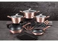 BH/6161 Kochgeschirr-Set, 17 Stück, Metallic Line Rose Gold Edition