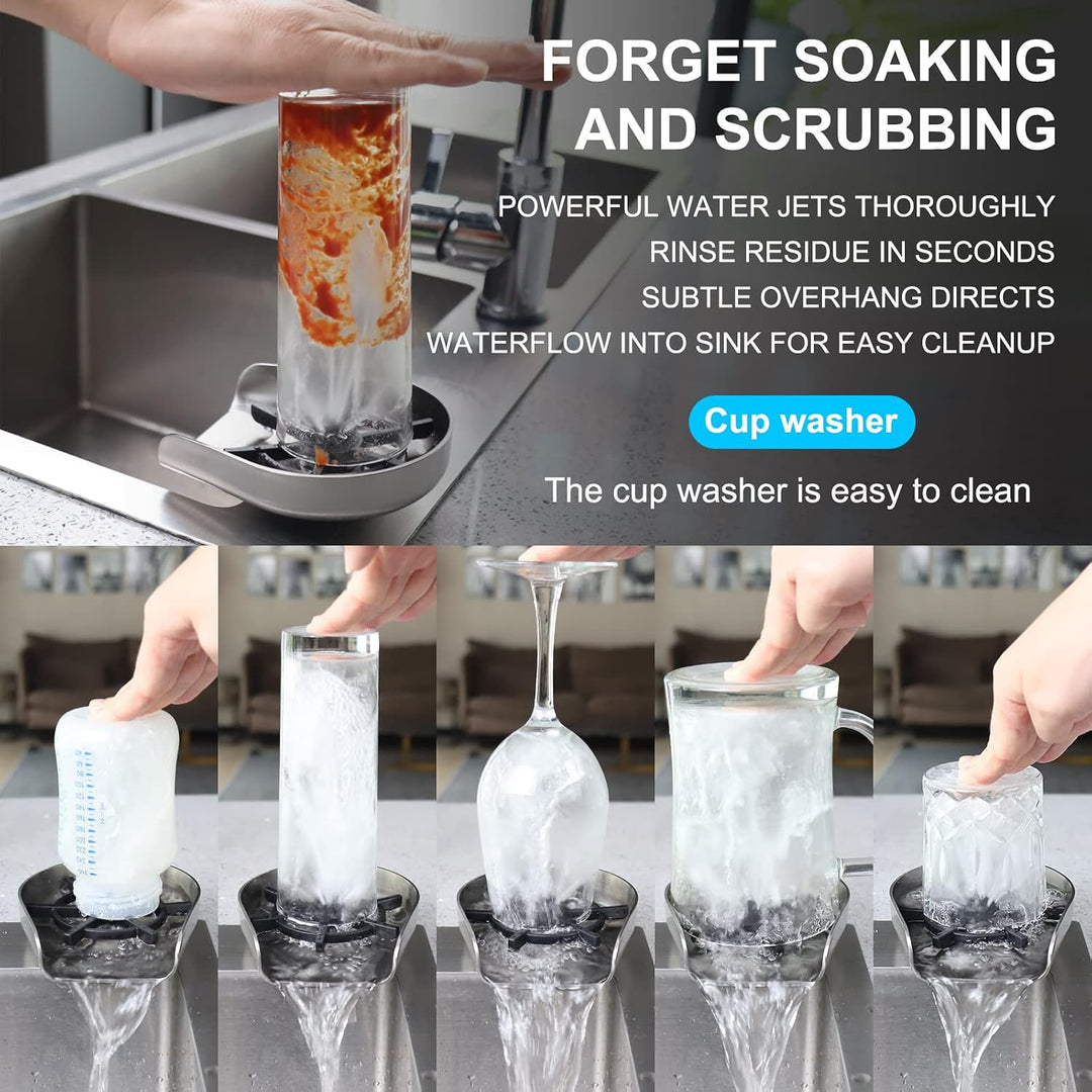 Glasspüler Waschbecken - Edelstahl Flaschenspüler Flaschen Reinigung Cup Washer, Gläserspülgerät Bie