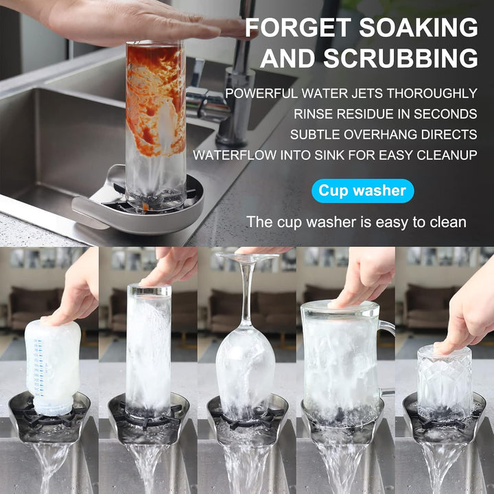 Glasspüler Waschbecken - Edelstahl Flaschenspüler Flaschen Reinigung Cup Washer, Gläserspülgerät Bie