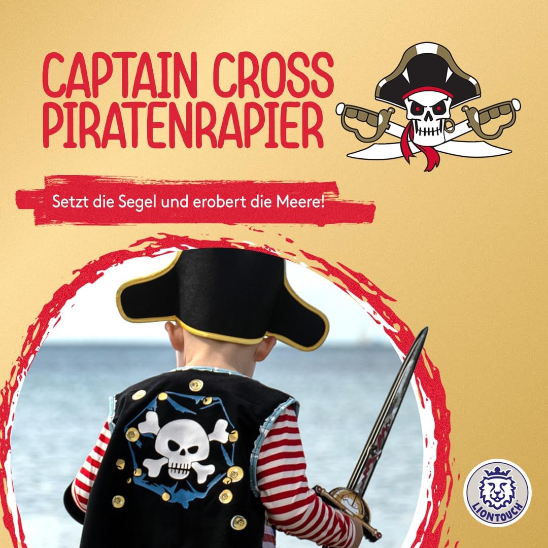 Liontouch - Piratenrapier - Captain Cross - Für Kinder von 3-8 Jahren | Spielzeug mit Totenkopf-Moti