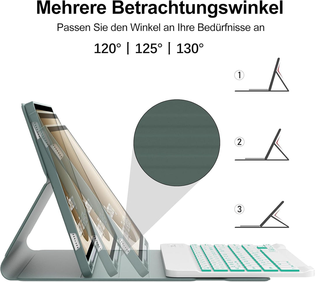 Tastatur für Samsung Galaxy Tab A9 Plus 11", Hülle mit Tastatur für Samsung Tab A9+ 2023, Bluetooth