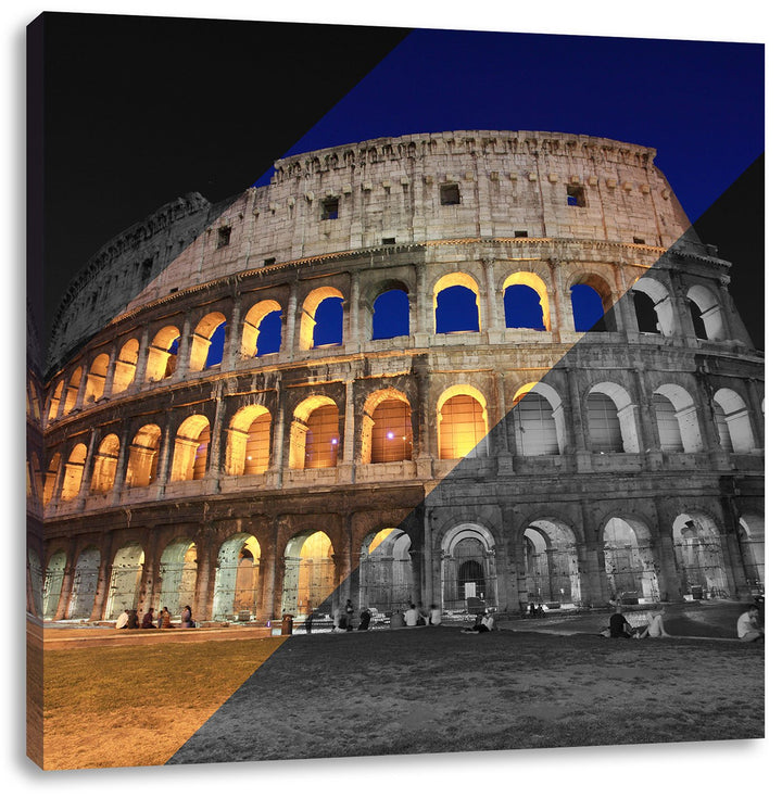 Pixxprint Colosseum in Rom Italien als Leinwandbild/Grösse: 70x70 cm/Wandbild/Kunstdruck/fertig besp