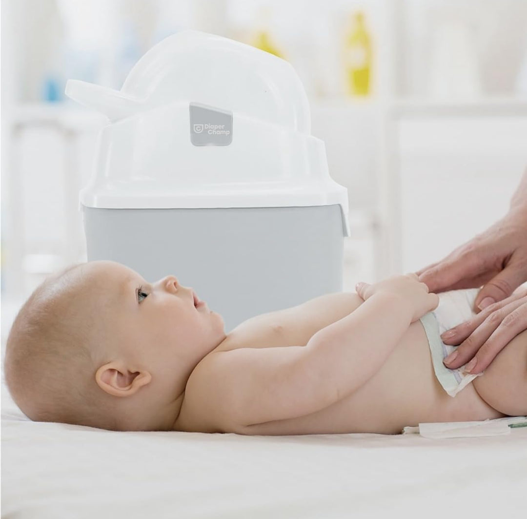 Geruchsdichter Windeleimer Diaper Champ ONE Windelbehälter funktioniert mit normalen Tüten Müllbeute