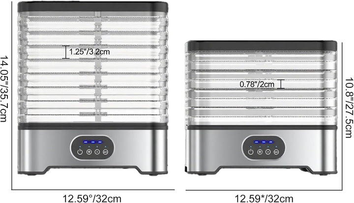 Dörrgerät für Lebensmittel, 400 W, Dörrgerät für Obst mit Temperatureinstellung von 42 °C bis 70 °C