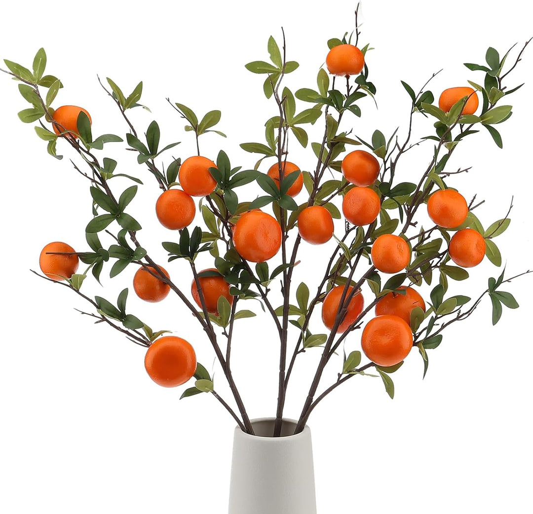 Gresorth Innen Dekoration Lebensecht Künstliche Orange Gefälschte Kunststoff Obst Zweigstelle Realis