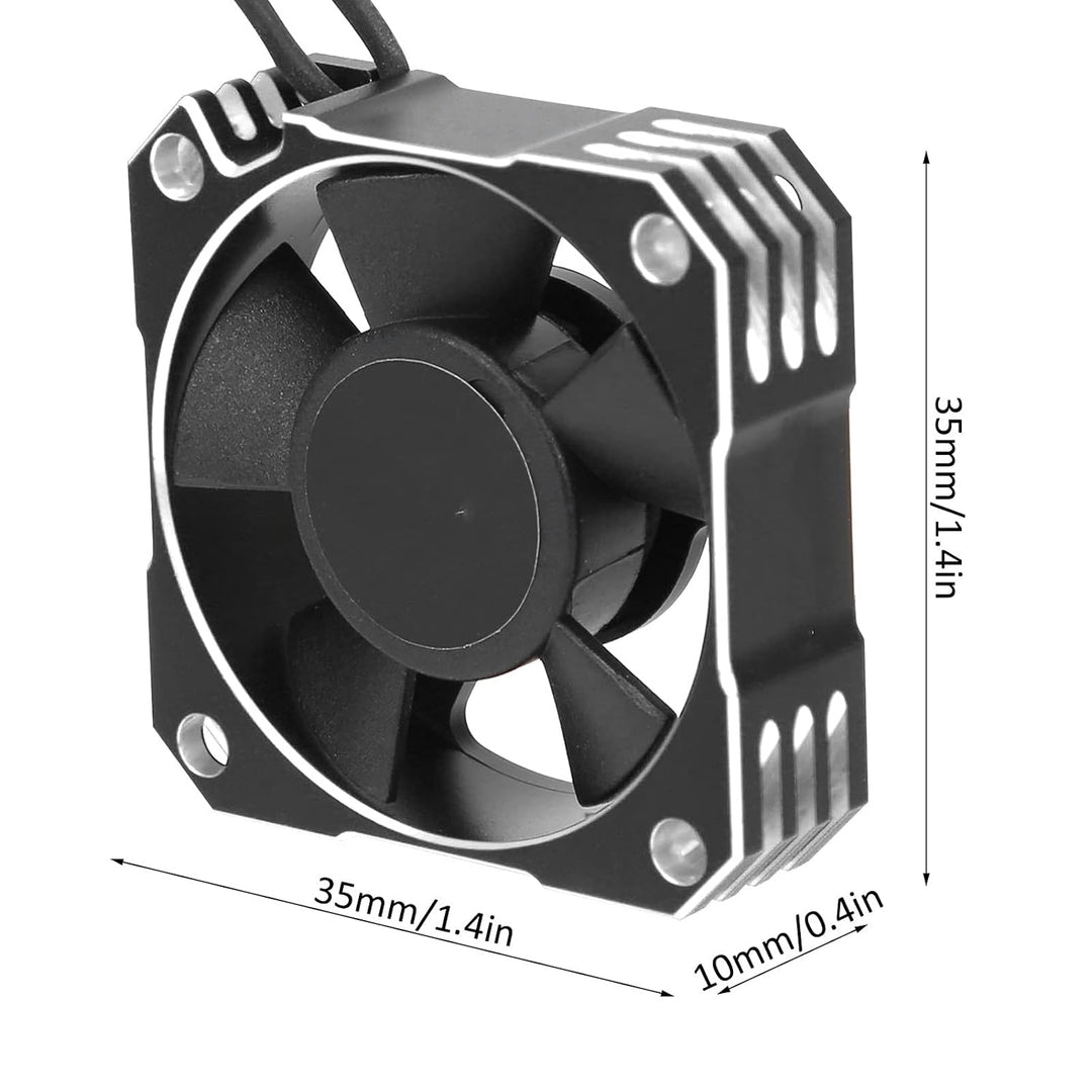 Motorlüfter, ROCKET 35mm 21000RPM Motorlüfter 8.5V Brushless Motor Fit für 1/10 1/12 1/8 RC Sensored