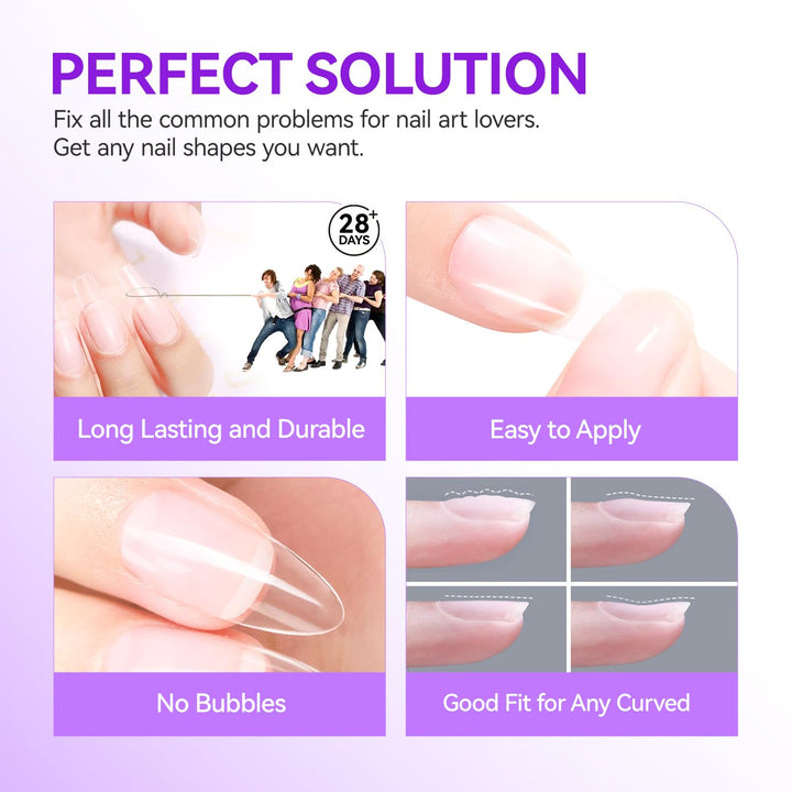 Gelike ec Nail Glue Extra Strong Duo 6 in1 Nagelkleber für Kunstnägel Nagelkleber für Tips Press on