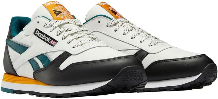 Reebok Classic Leather, Weiss 40 EU Beigegelbgruenschwarz, 40 EU Beigegelbgruenschwarz