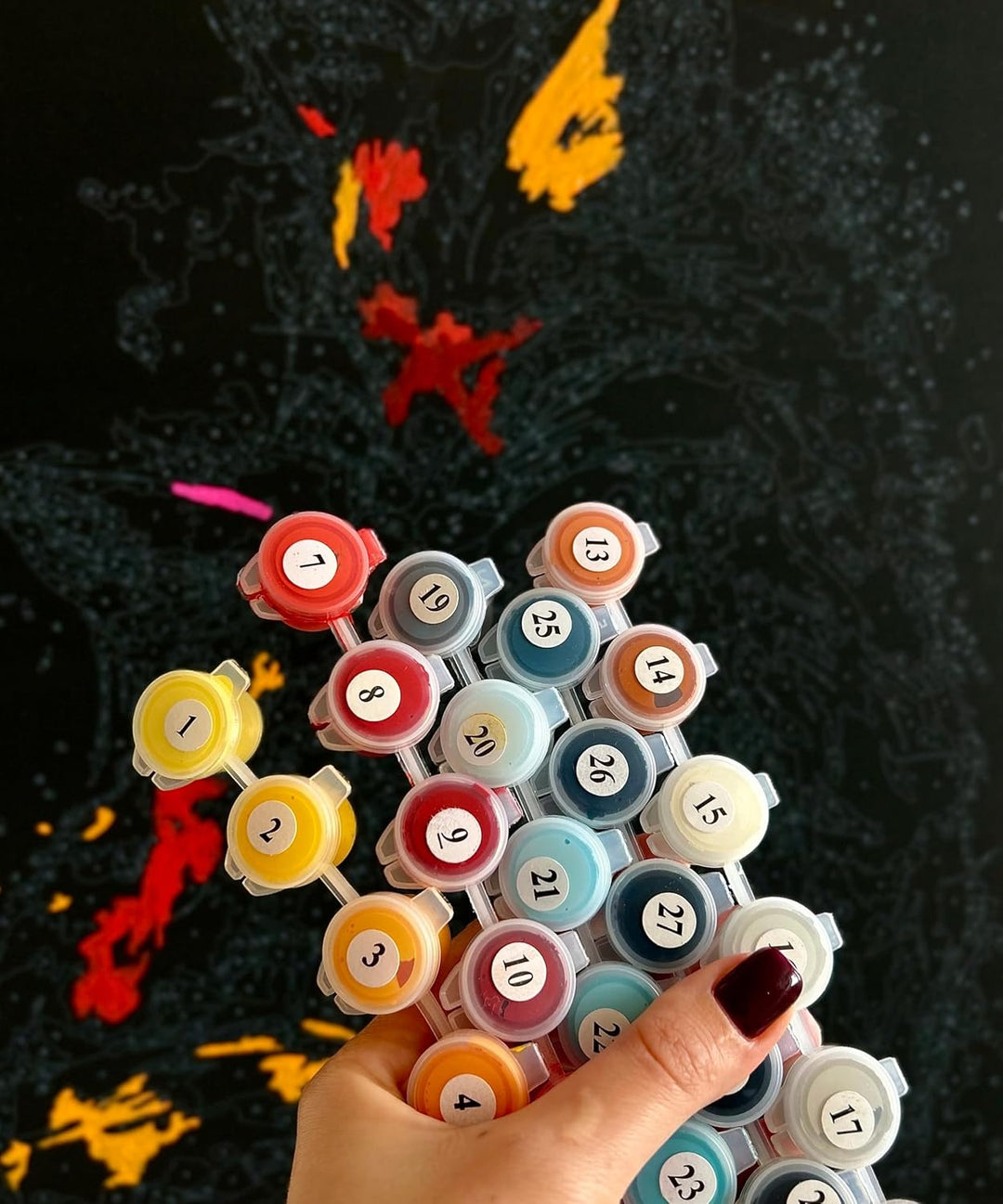 Oh Art! Malen Nach Zahlen Erwachsene Paint By Numbers Adult Set Mit 3 Pinseln Acrylfarben Und Leinwa