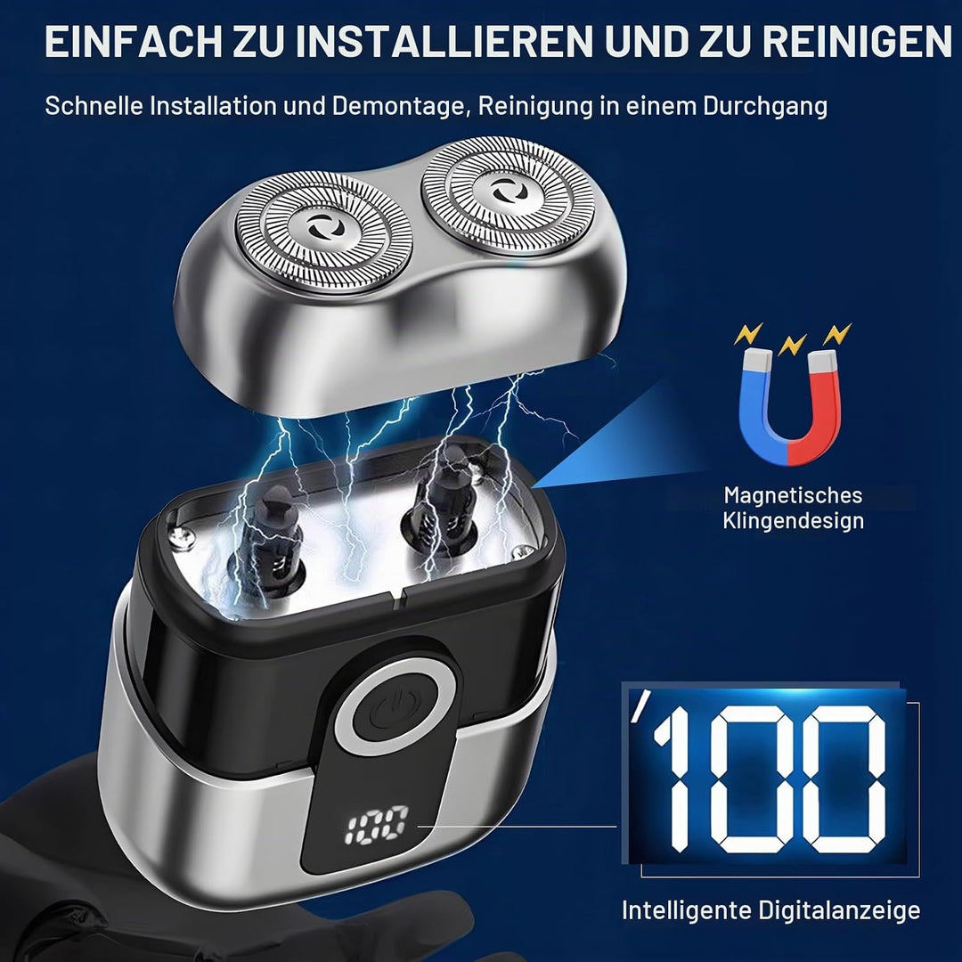 Elektrorasierer Herren,IPX6 Wasserdicht Mini Rasierer,Wasserdichter Elektrorasierer Herren,Mini Rasi