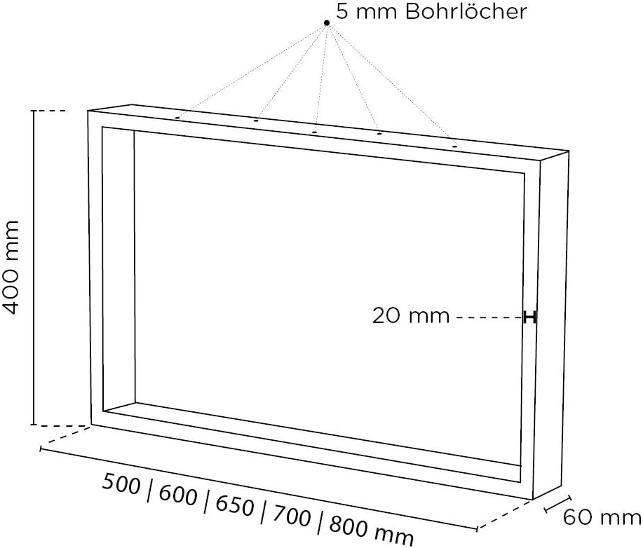 sossai® Couchtischkufen aus Stahl (pulverbeschichtet) | CKK1 | Farbe: Schwarz | Breite 50 cm x Höhe
