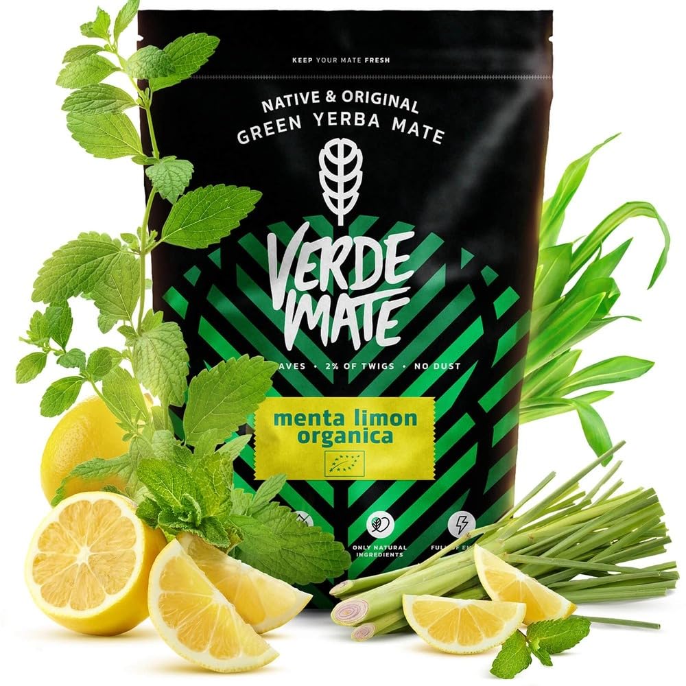 Mate Tee Bio Verde Mate Set 1,2kg - Brasilien Yerba Mate - 5mm Grobe Blätter - Luftgetrocknet Sin Hu