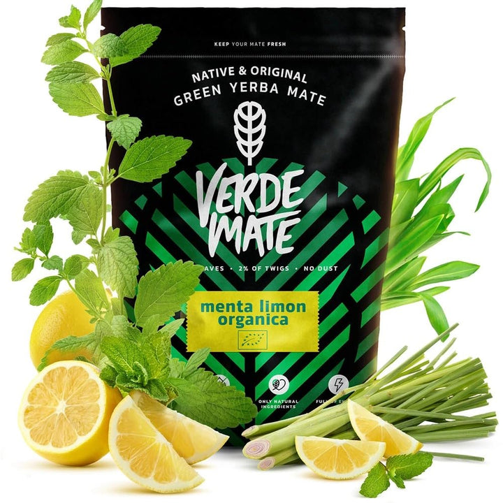 Mate Tee Bio Verde Mate Set 1,2kg - Brasilien Yerba Mate - 5mm Grobe Blätter - Luftgetrocknet Sin Hu