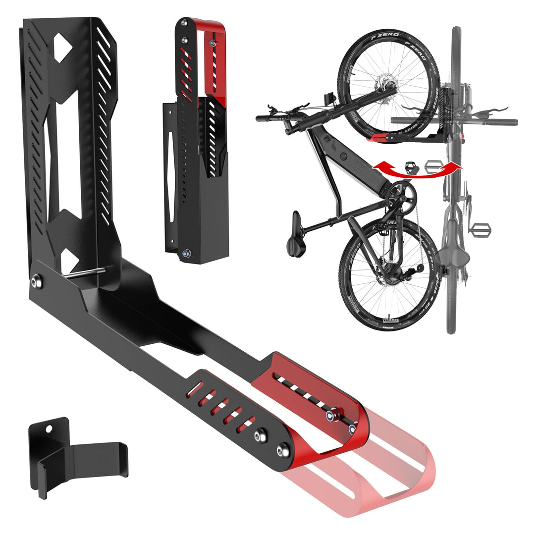 IMAYCC Schwenkbare Fahrrad Wandhalterung, Fahrradhalterung Wand ohne schweres Heben, platzsparender