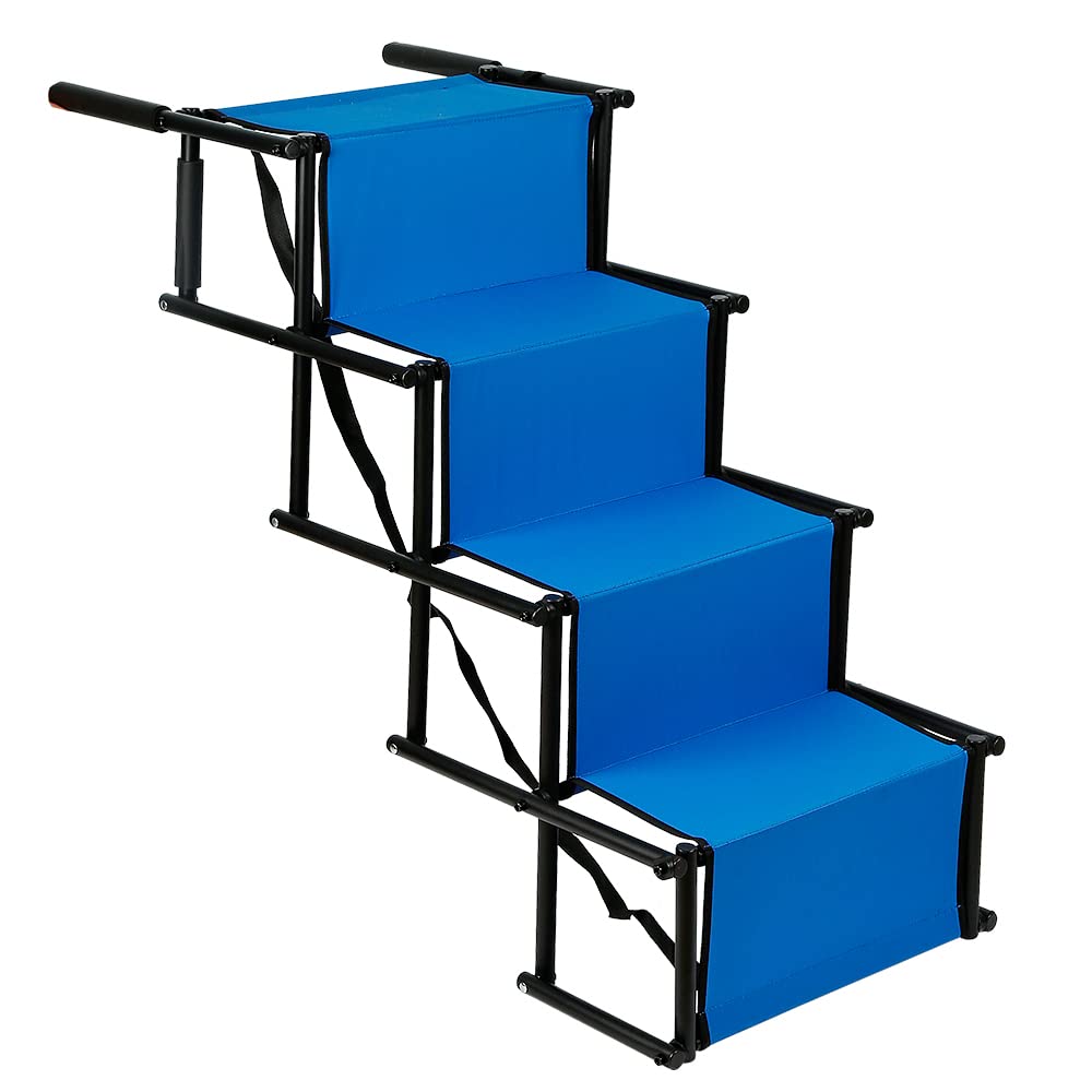 Hunderampe, Hunderampe Auto Klappbar, Hund Auto Rampe, Hundetreppe, Maximale Belastung 75 kg, Einste