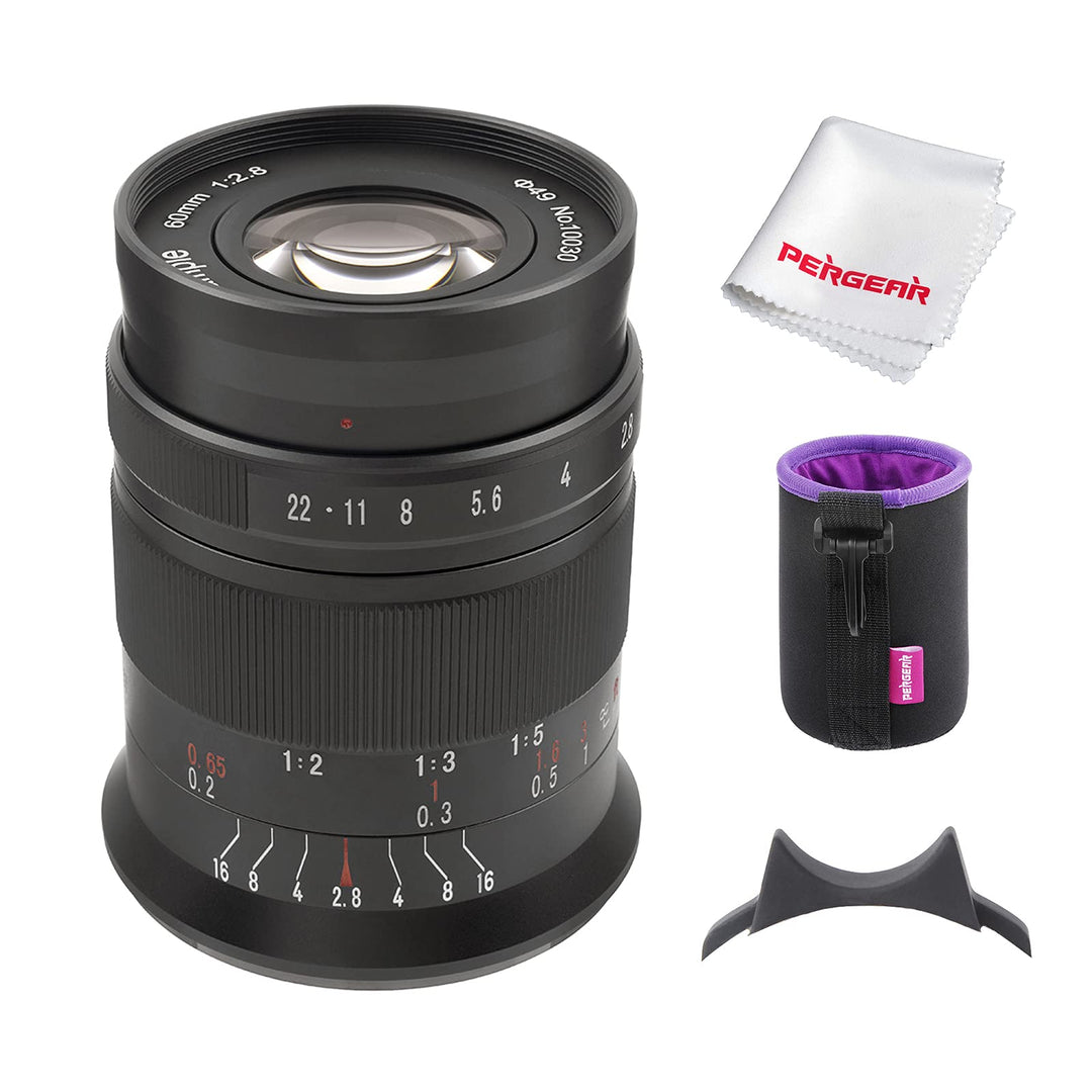 7artisans 60mm F2.8 II Makro-Objektiv, Kompatibel mit Fuji X-Mount-Kameras Kameras X-A1 X-A10 X-A2 X