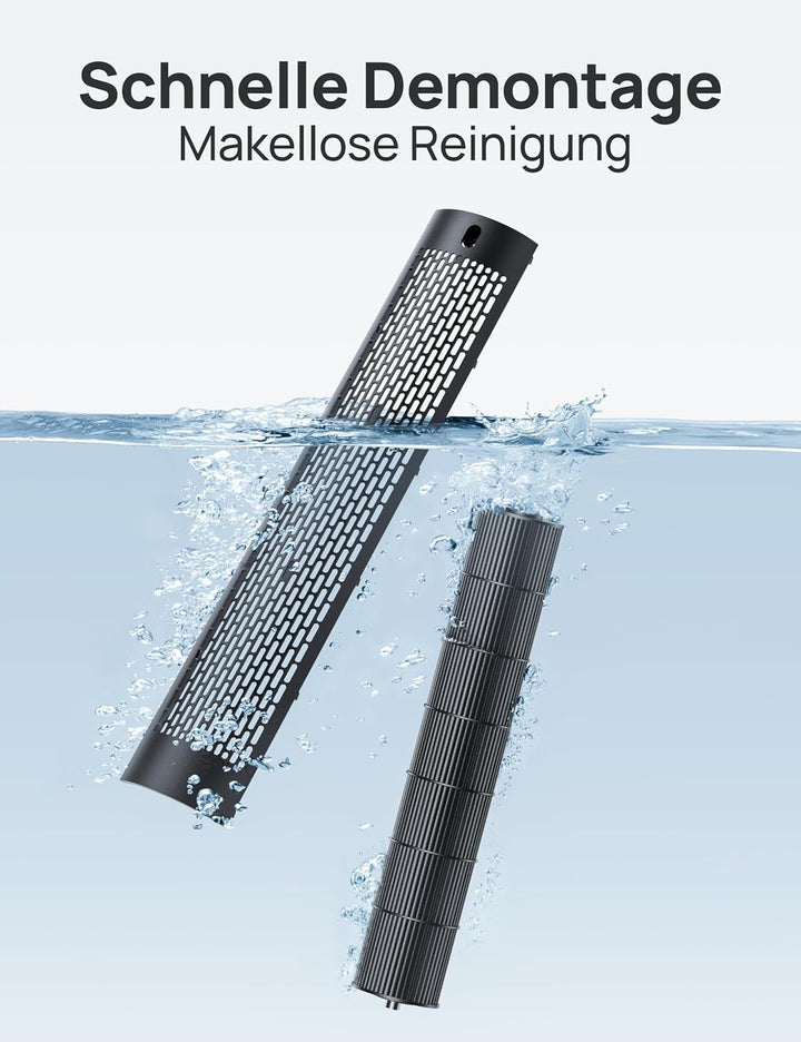Dreo 25dB Smart Leiser Turmventilator mit Kühlung, 106cm WiFi Alexa Tower Fan, 90° oszillierender Ve