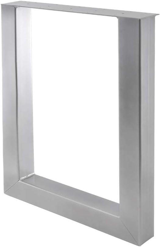 Bentatec 2 Stück - Tischgestell-Stahl U - 8080 Tischbeine Tischgestell Tischkufen Esstisch Silber be