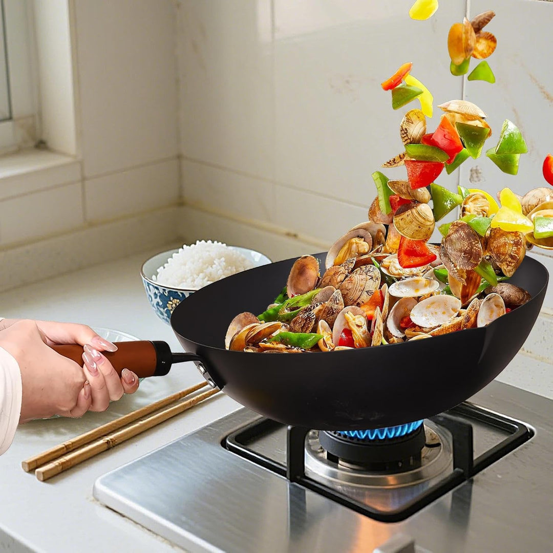Gusseisenpfanne – Japanische Eisenpfanne, unbeschichteter Antihaft- für natürliches Kochen, Elektroh