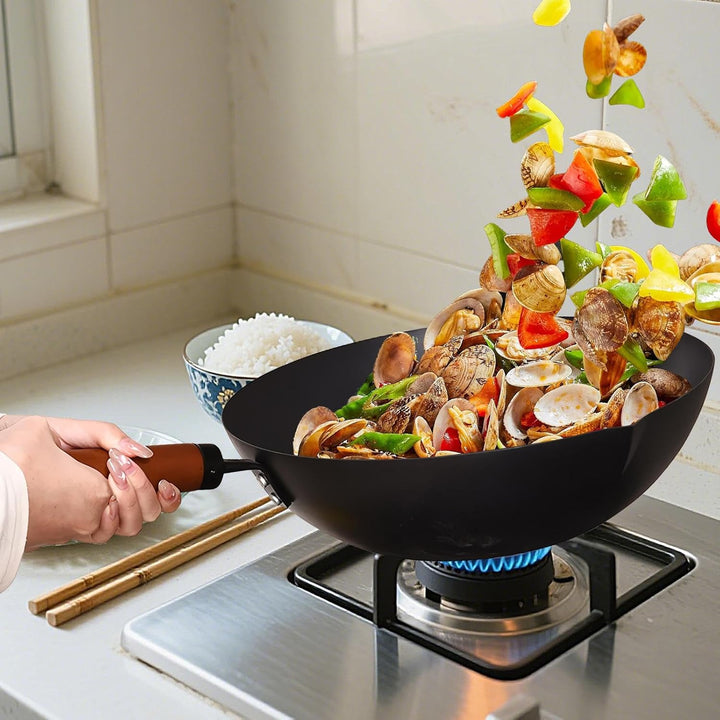 Gusseisenpfanne – Japanische Eisenpfanne, unbeschichteter Antihaft- für natürliches Kochen, Elektroh