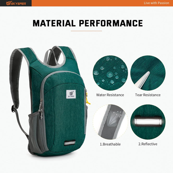 SKYSPER 10L/15L/20L Faltbarer Rucksack Ultraleicht Tagesrucksack Wasserfest Daypack Reiserucksack Wa