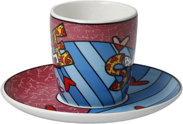 Goebel Porzellan Romero Britto Pop Art Espressotasse Smile