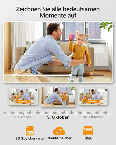 Imou Ranger 2 Überwachungskamera Innen schwenkbar 360° IP WLAN Kamera Indoor 1080P Full HD SD Karte