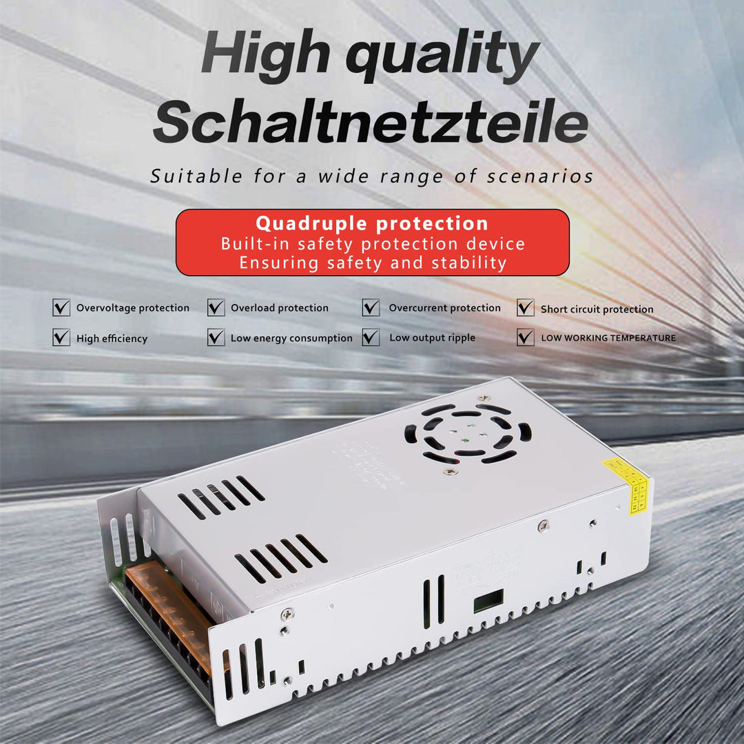 ANGEEK 48V 12.5A 600W DC Schaltnetzteil AC 110V/220V auf DC-48V Netzteil, Transformator mit konstant