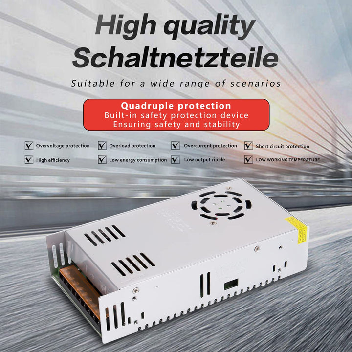 ANGEEK 48V 12.5A 600W DC Schaltnetzteil AC 110V/220V auf DC-48V Netzteil, Transformator mit konstant