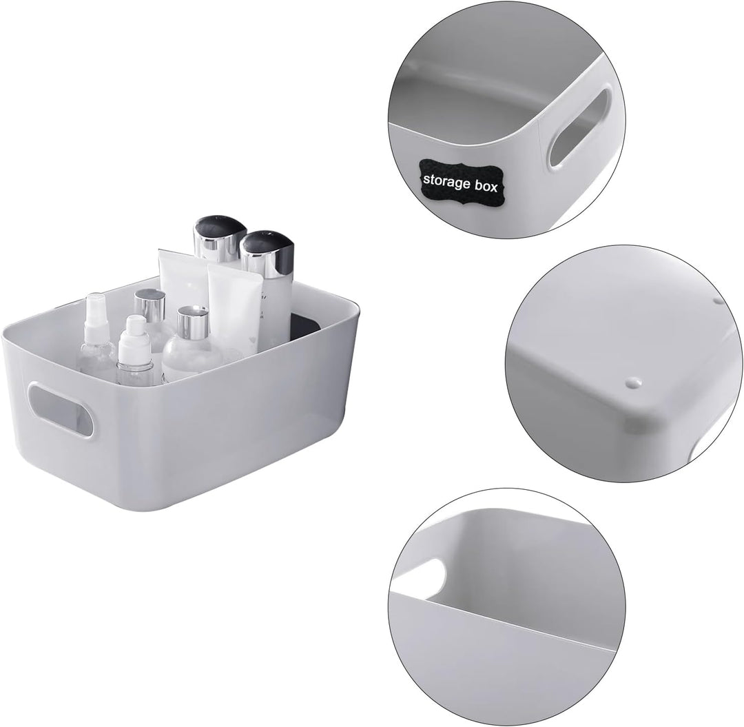 14 Stück Aufbewahrungsbox Kunststoff mit Griffen,21×13×7cm Organizer Küchenschrank,Stapelbar Multifu
