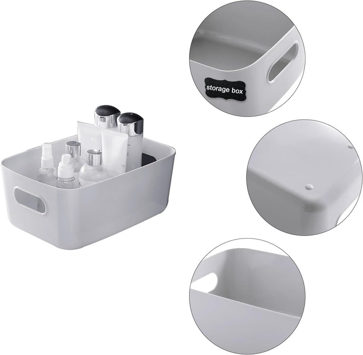 14 Stück Aufbewahrungsbox Kunststoff mit Griffen,21×13×7cm Organizer Küchenschrank,Stapelbar Multifu