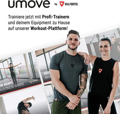 VIA FORTIS Premium Resistance Bands + Übungsanleitung und Tasche - Widerstandsbänder/Klimmzugband un