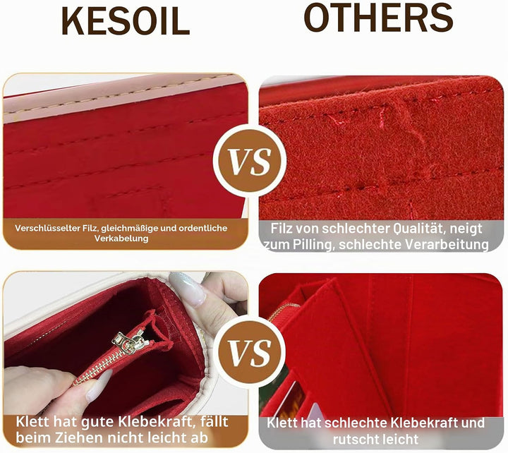 KESOIL LV Speedy 20 LV Alma BB Filz-Organizer-Einsatz, Geldbörsen-Organizer-Einsatz für Handtaschen