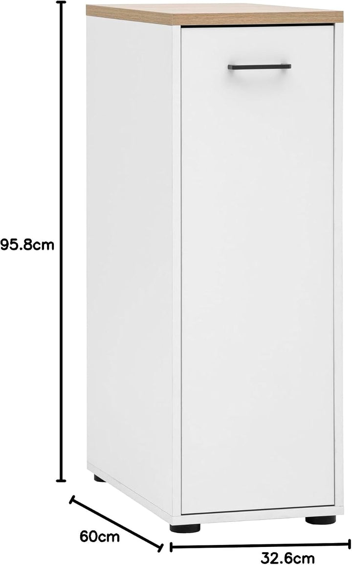 Schildmeyer Apothekerschrank Solea 702051, weiss matt, 32,6 x 60 x 95,8 cm Weiss Matt 32,6 x 60 x 95