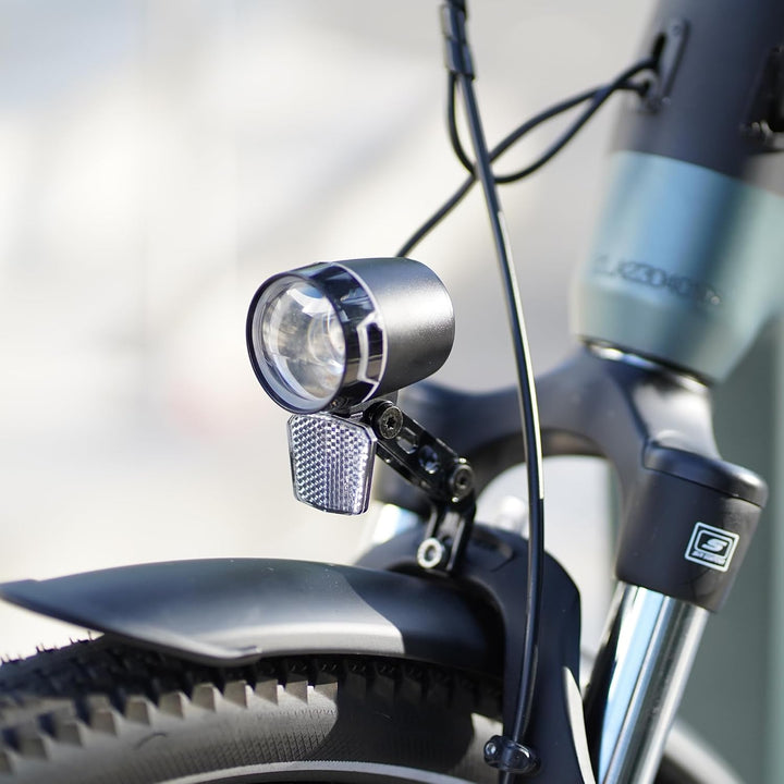 Prophete LED-Scheinwerfer 120 Lux | Fahrradbeleuchtung | Aluminium | OSRAM LEDs | für E-Bike (6-48 V