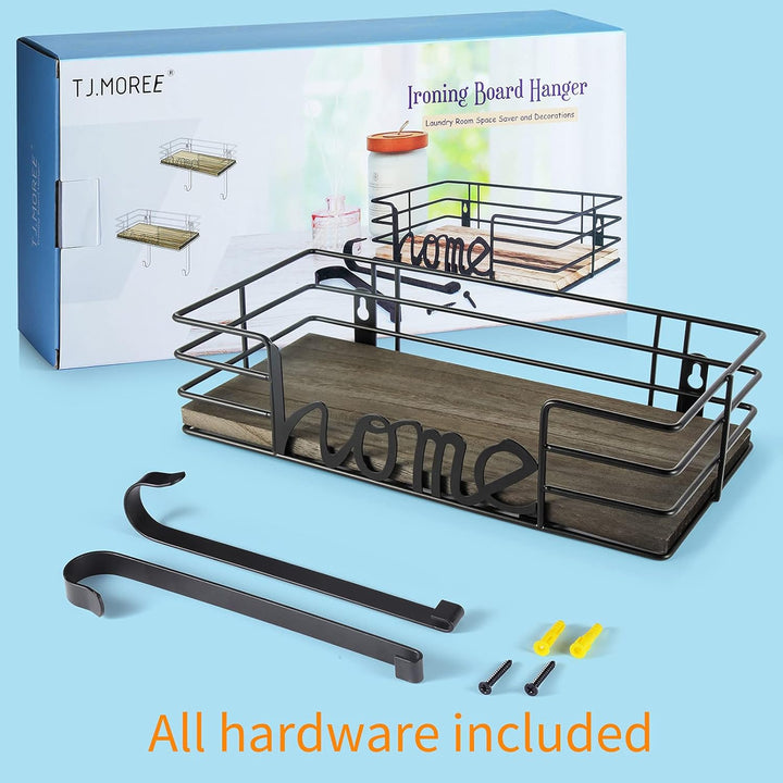 TJ.Moree Wäscheraum-Dekor-Bügelbrett-Kleiderbügel-Wandhalterung, Eisen und Bügelbretthalter, Wäscher