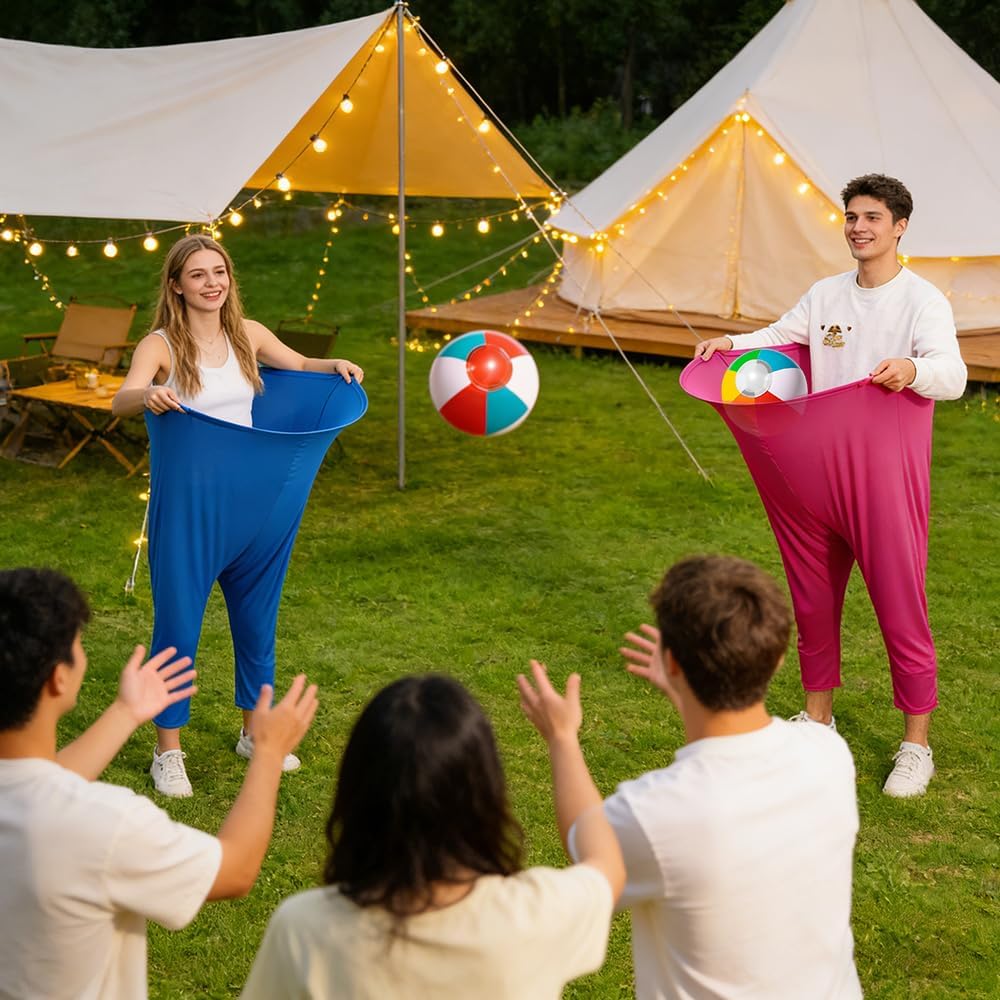 Granny Pants Yard Game, NAVESO Gartenspiele für Draussen, Lustige Riesige Dehnbare Hosen mit 2 Grann