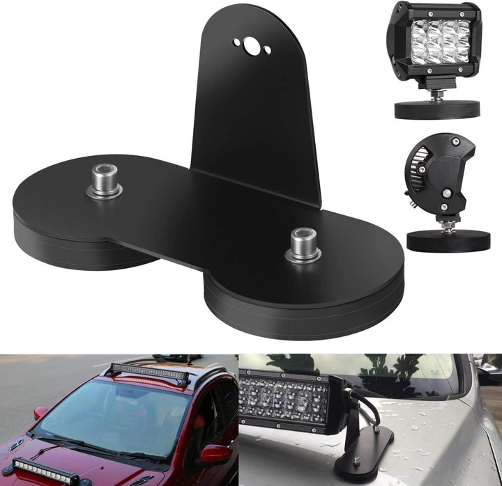 AUXTINGS 2pcs Magnetic Base LED-Lichtleiste Montagehalterungen Leistungsstarker Saugnapfhalter für d