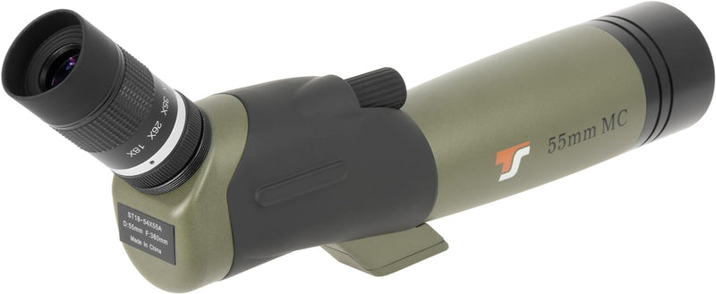 TS-Optics Zoom Spektiv 18-54x55 für Sportschützen Vogelbeobachtung mit Stativ und Tasche, mehrfach v